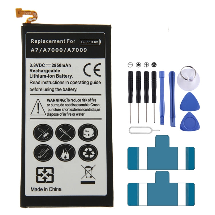 Batteria ricaricabile agli ioni di litio ad alta capacità da 2950 mAh per Galaxy A7 / A700 / A700S, For A7 / A700F Batteria ricaricabile agli ioni di litio ad alta capacità da 2950 mAh per Galaxy A7 / A700 / A700S, For A7 / A700F